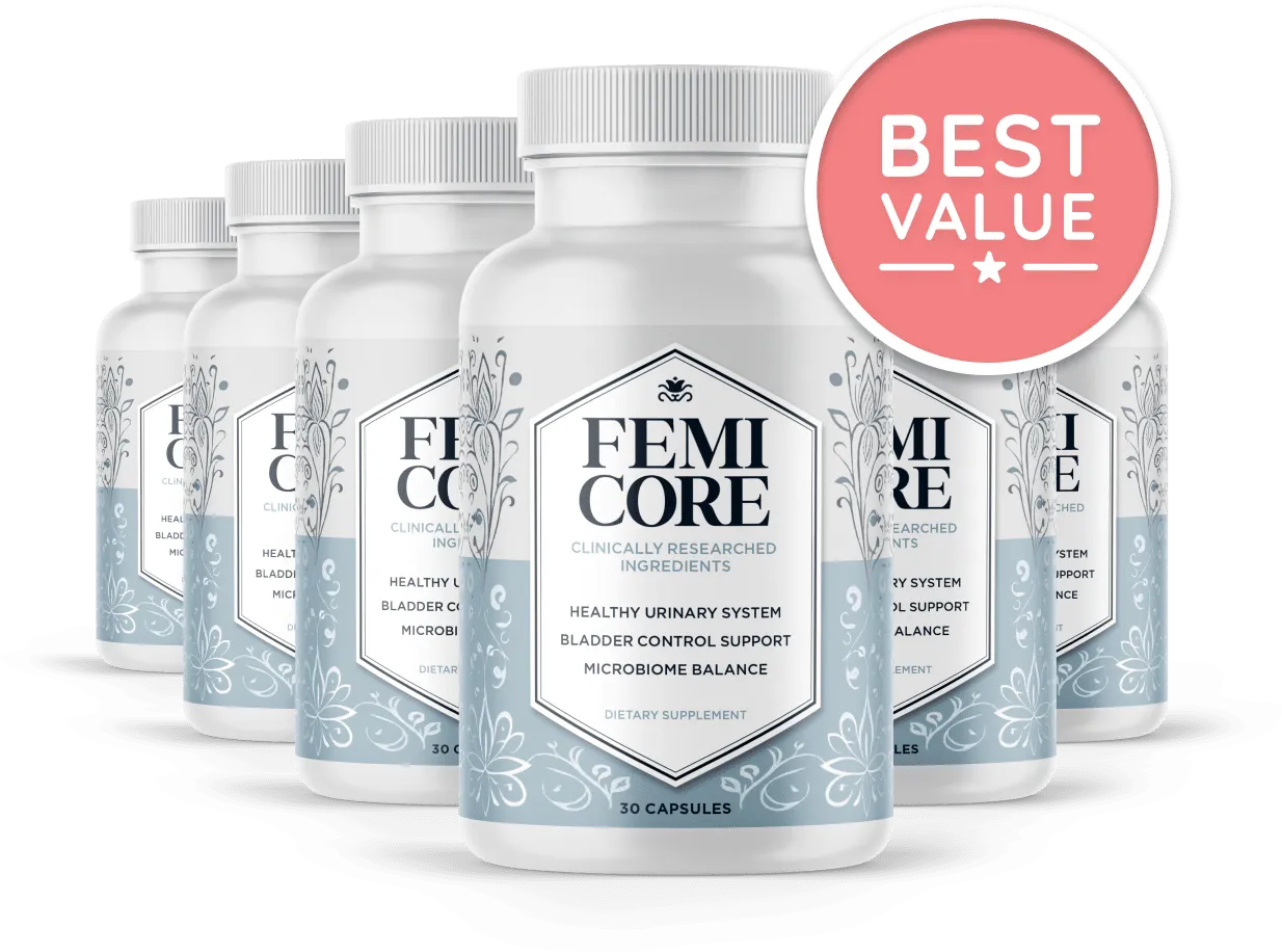 FemiCore 6-bottle bundle — best value pack with free shipping