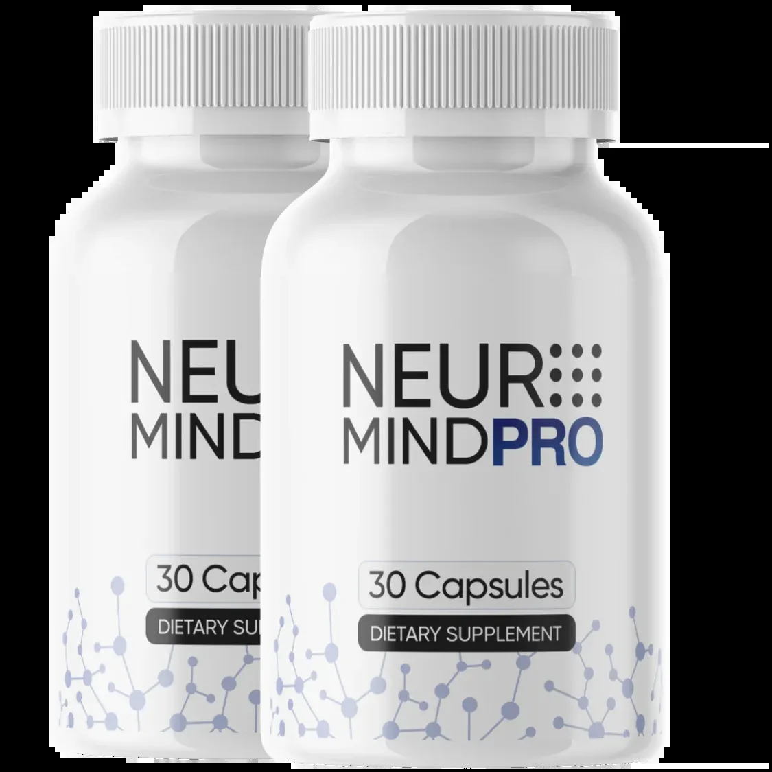 Two bottles of NeuroMind Pro, 30 capsules each