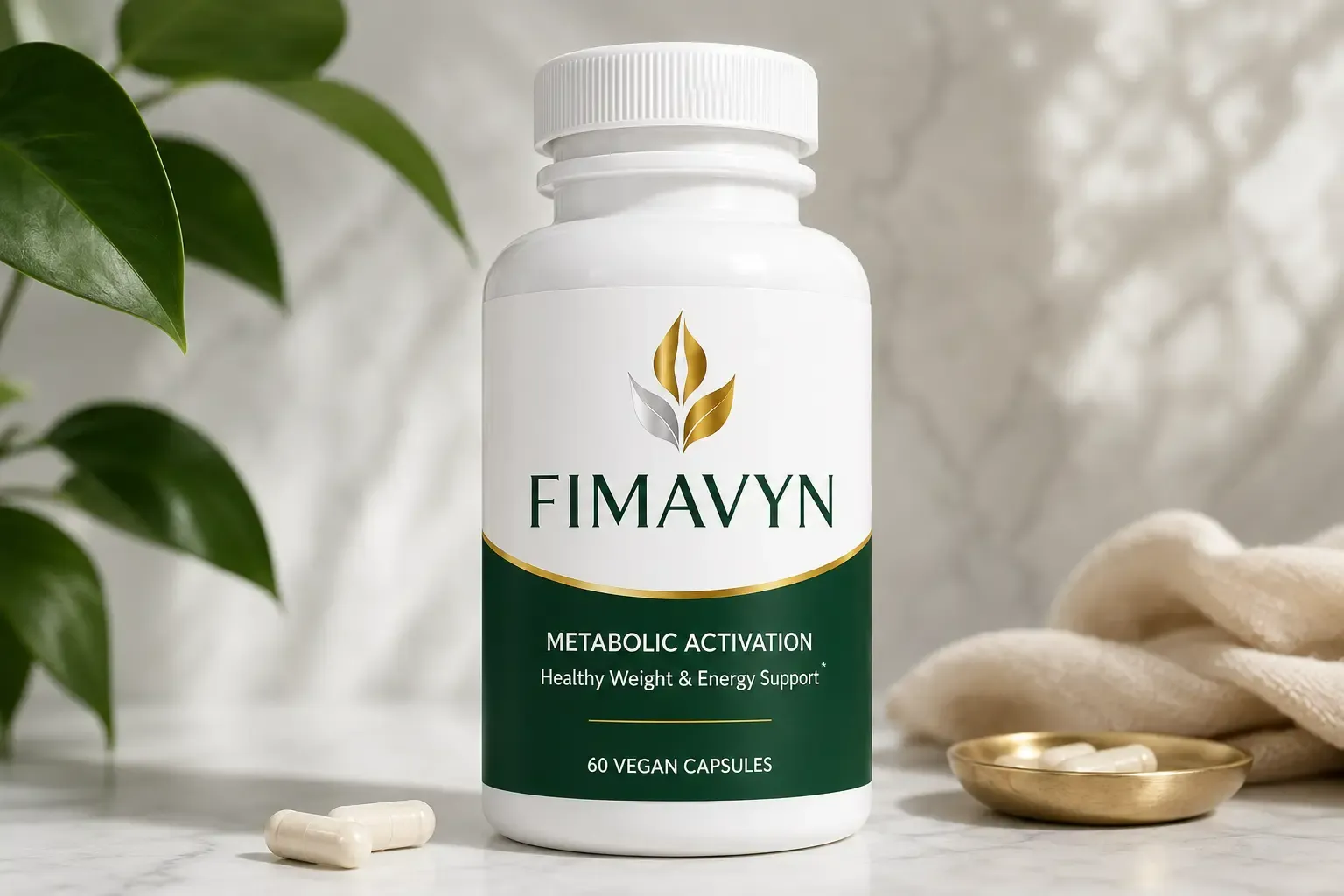 Bottle of FIMAVYN Metabolic Activation, 60 vegan capsules