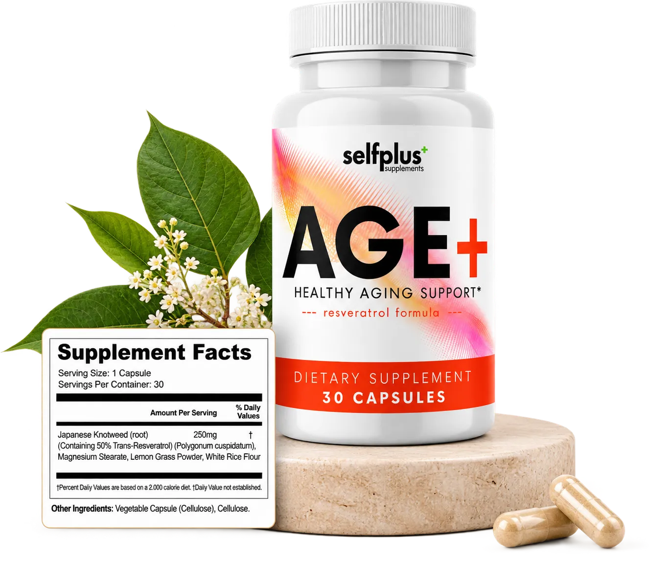SelfPlus AGE+ Supplement Facts label